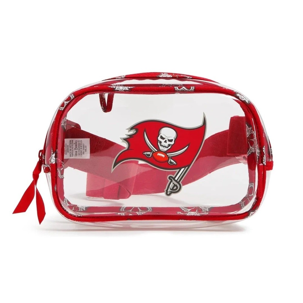 Tampa Bay Buccaneers Vera Bradley Small Clear Belt Bag NFL Football Red NEW